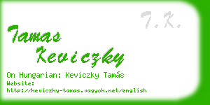 tamas keviczky business card